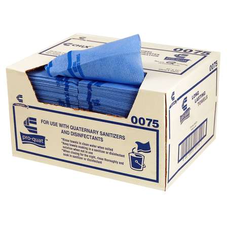 CHIX Foodservice Towel W/ Microban Blue Print Med-Hvy Duty 13x21, PK150 0075